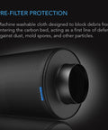 AC Infinity Pre-Filter Cloth for Inline Carbon Filter, 6-Inch, 2-Pack