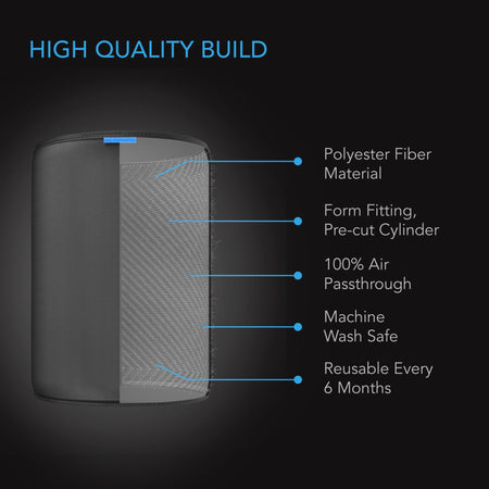 AC Infinity Pre-Filter Cloth for Inline Carbon Filter, 8-Inch, 2-Pack