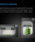 AC Infinity Propagation Tent With Support Bars & Racks, 24"x24"x36"