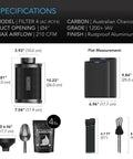 AC Infinity Refillable Carbon Filter Kit, With Charcoal Refill, 4"