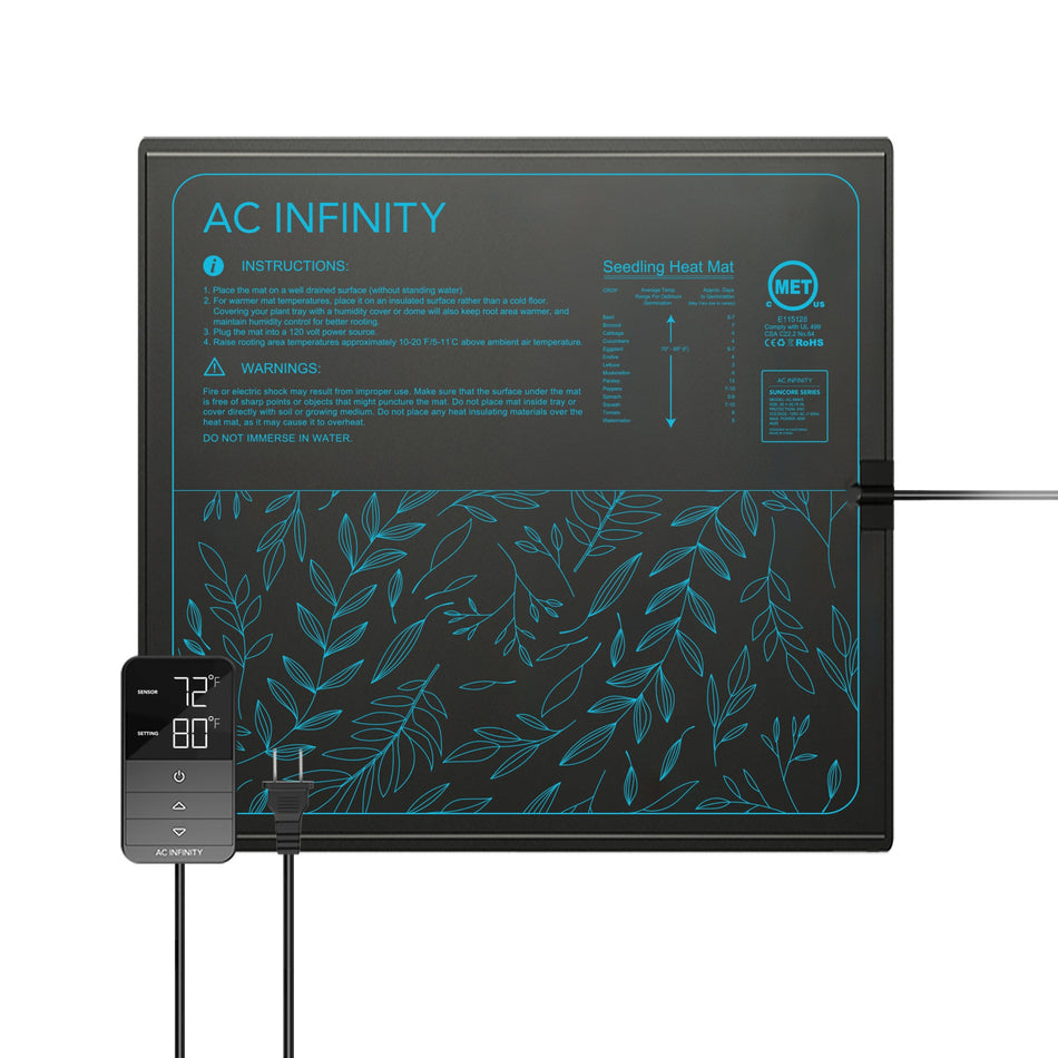 AC Infinity SUNCORE H5 Seedling Heat Mat, 20" X 20.75"