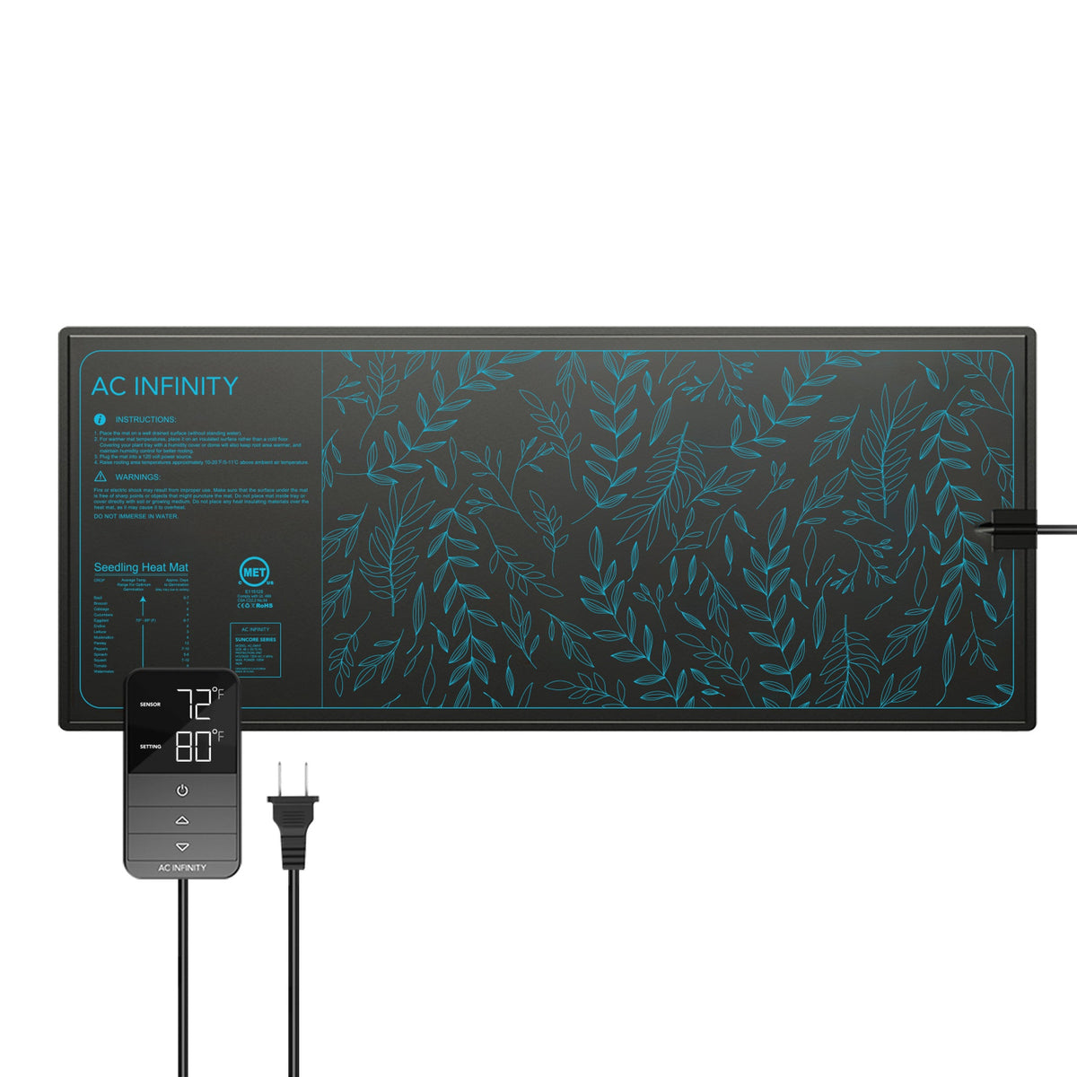 AC Infinity SUNCORE H5 Seedling Heat Mat, 48" X 20.75"