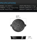 AC Infinity Self-Watering Fabric Pot Planter Base XL | Pack of 4