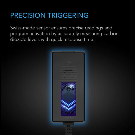 AC Infinity Smart Outlet Carbon Dioxide Monitor and Controller for CO2 Regulators and Inline Fans