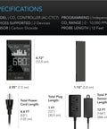 AC Infinity Smart Outlet Carbon Dioxide Monitor and Controller for CO2 Regulators and Inline Fans