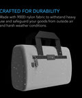 AC Infinity Smell Proof Handbag With 900D Nylon Fabric And Carbon Filter Lining, Gray