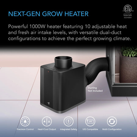 AC Infinity THERMOFORGE S7 Plant Heater 1000W w/ 10 Heating and Air Intake Levels
