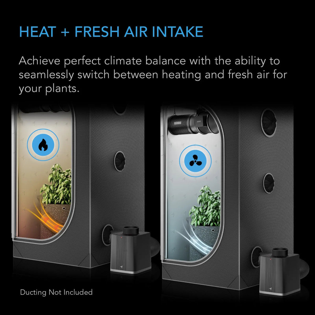 AC Infinity THERMOFORGE S7 Plant Heater 1000W w/ 10 Heating and Air Intake Levels