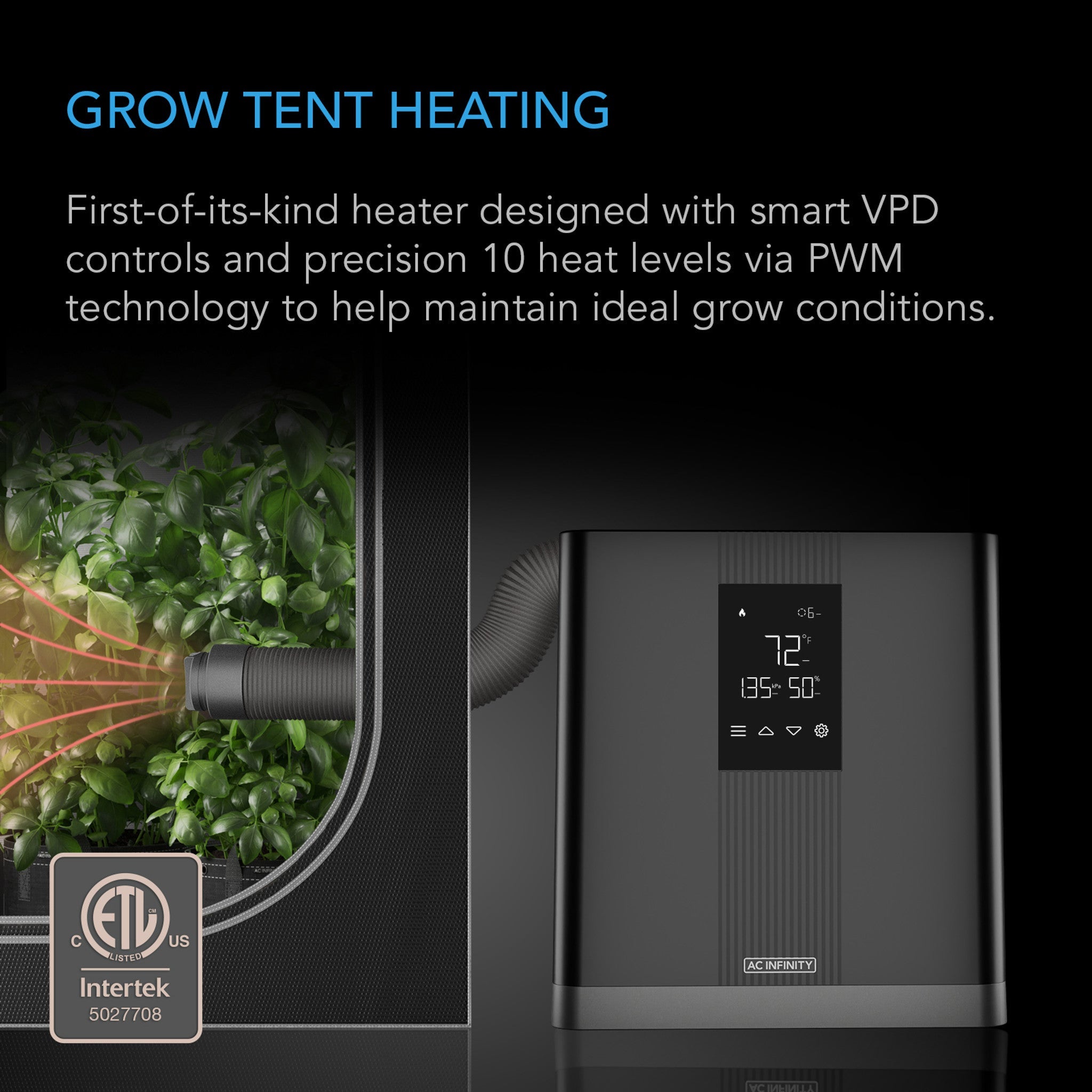 air conditioner for grow tent THERMOFORGE T3 Environmental Plant Heater