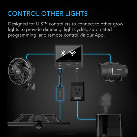 AC Infinity UIS Lighting Adapter Type-B, For RJ11/12 Connector Lights With Resistor Dimmers
