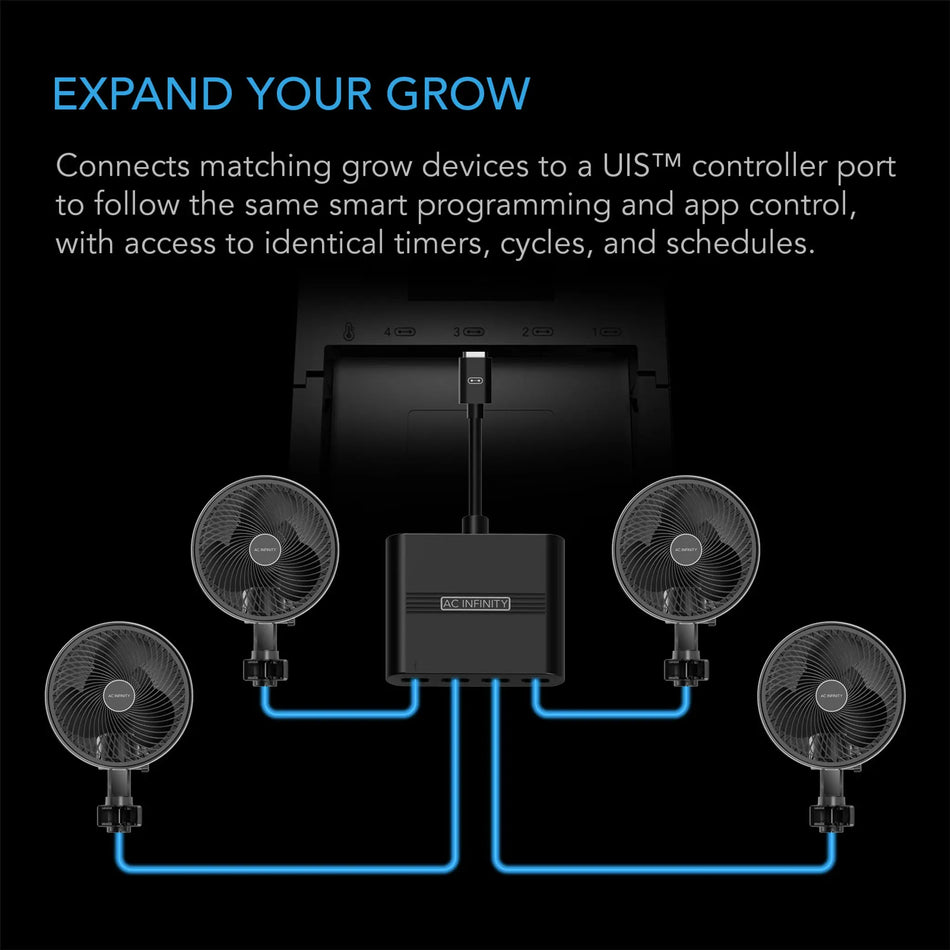 AC Infinity UIS Splitter Hub 4-Port, Adapter Dongle For Shared Programming