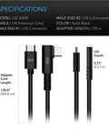 AC Infinity UIS To UIS Extension Cable, L-Shaped Male To Male, 10'
