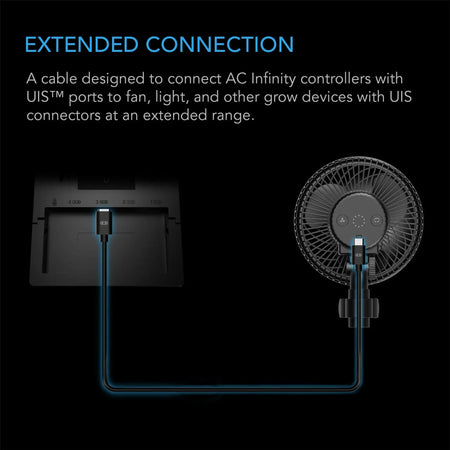 AC Infinity UIS To UIS Extension Cable, Male To Male, 10'