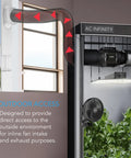 AC Infinity Window Duct Kit, Adjustable Vent Port For Inline Fans