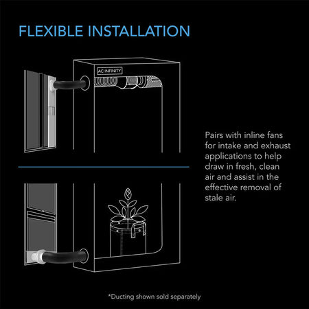 AC Infinity Window Duct Kit, Adjustable Vent Port For Inline Fans