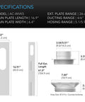 AC Infinity Window Duct Kit, Adjustable Vent Port For Inline Fans