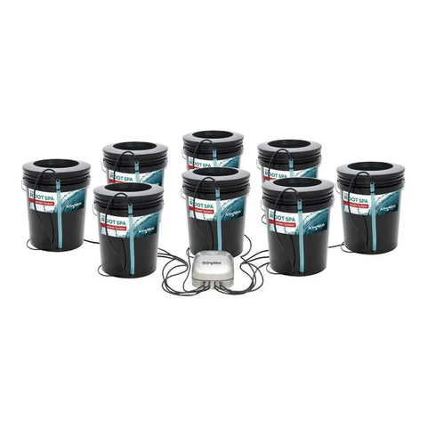 Active Aqua Root Spa 5 Gallon 8 Bucket DWC system with eight buckets and air pump