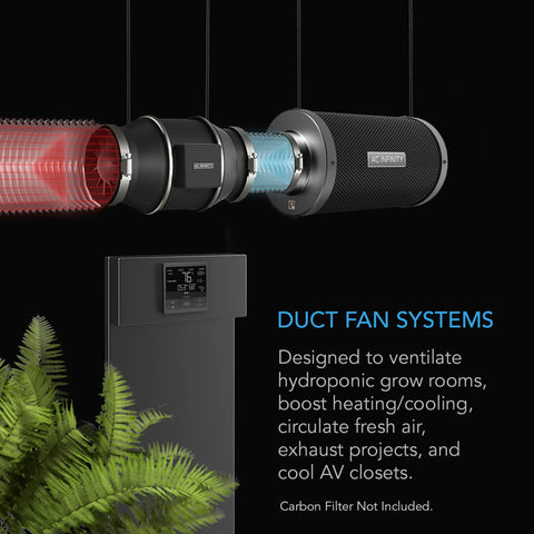 AC Infinity CLOUDLINE T6 Inline Duct Fan System w/ Bluetooth Controller, 6"