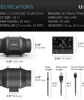 AC Infinity CLOUDLINE T6 Inline Duct Fan System w/ Bluetooth Controller, 6"