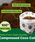 CHAR COIR Coco 4" BioPot, 1/2 Gallon