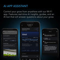 CONTROLLER AI+ with CO2 Sensor, CO2 Data Tracking for Optimized FAE, Temp, Humidity, and VPD Monitoring Bluetooth & WiFi App