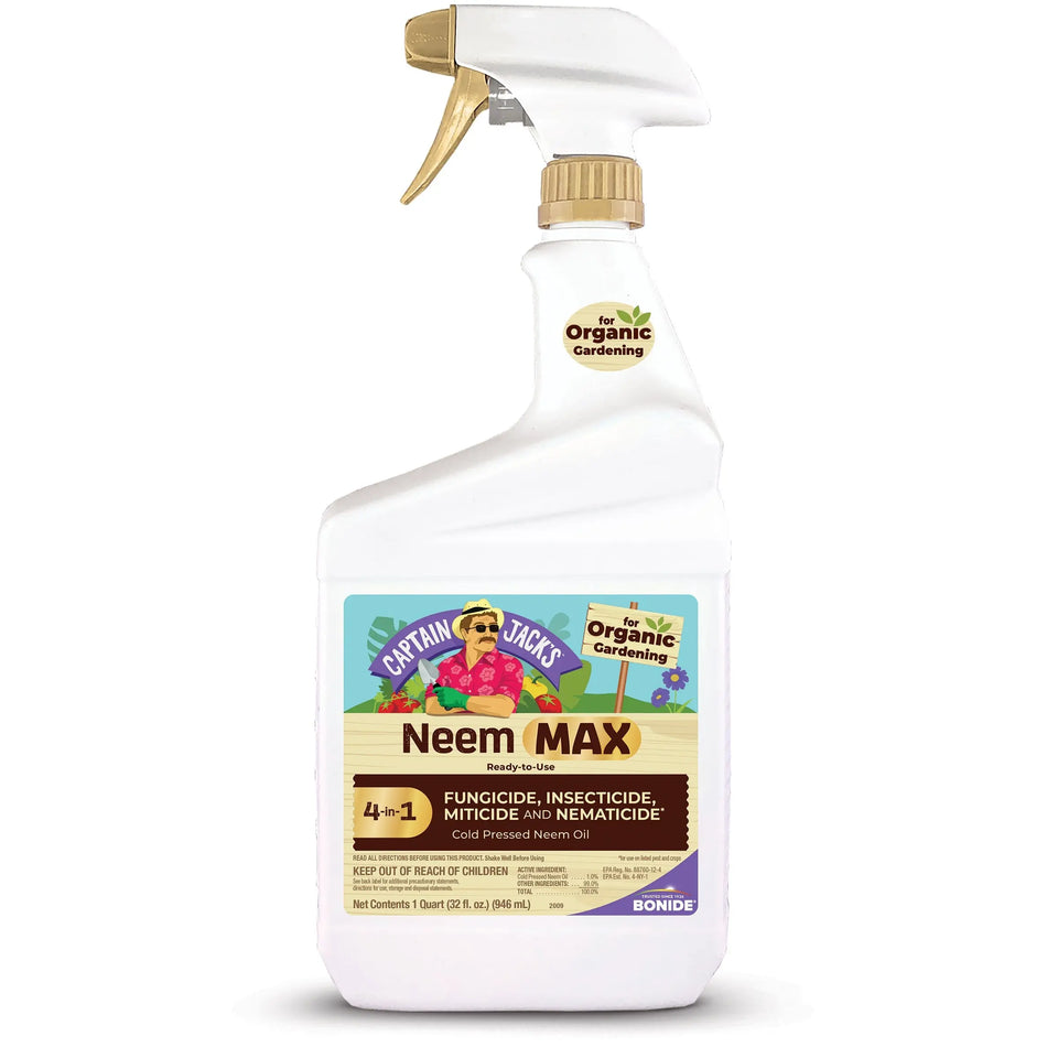 Captain Jack's Neem MAX Oil Spray Cold Pressed RTU, 32oz