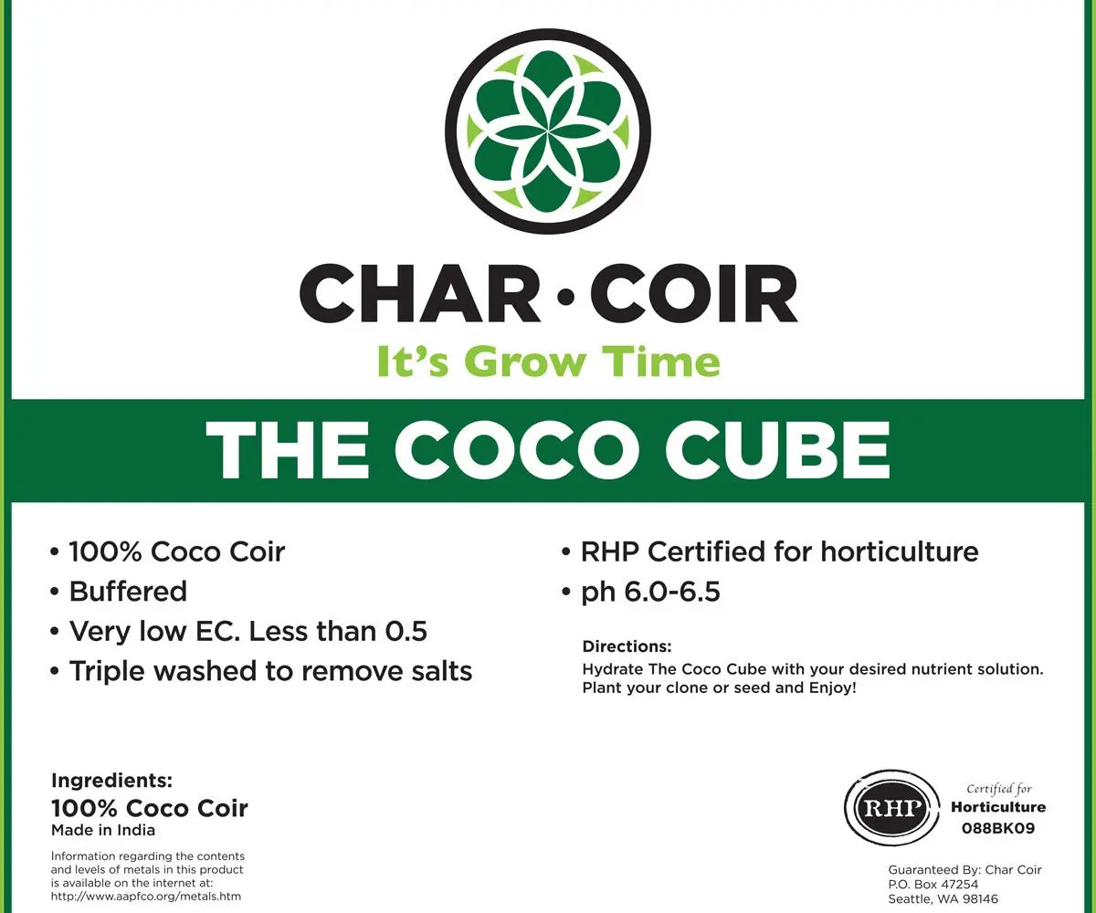 Char Coir Coco Cube, 1 Gallon