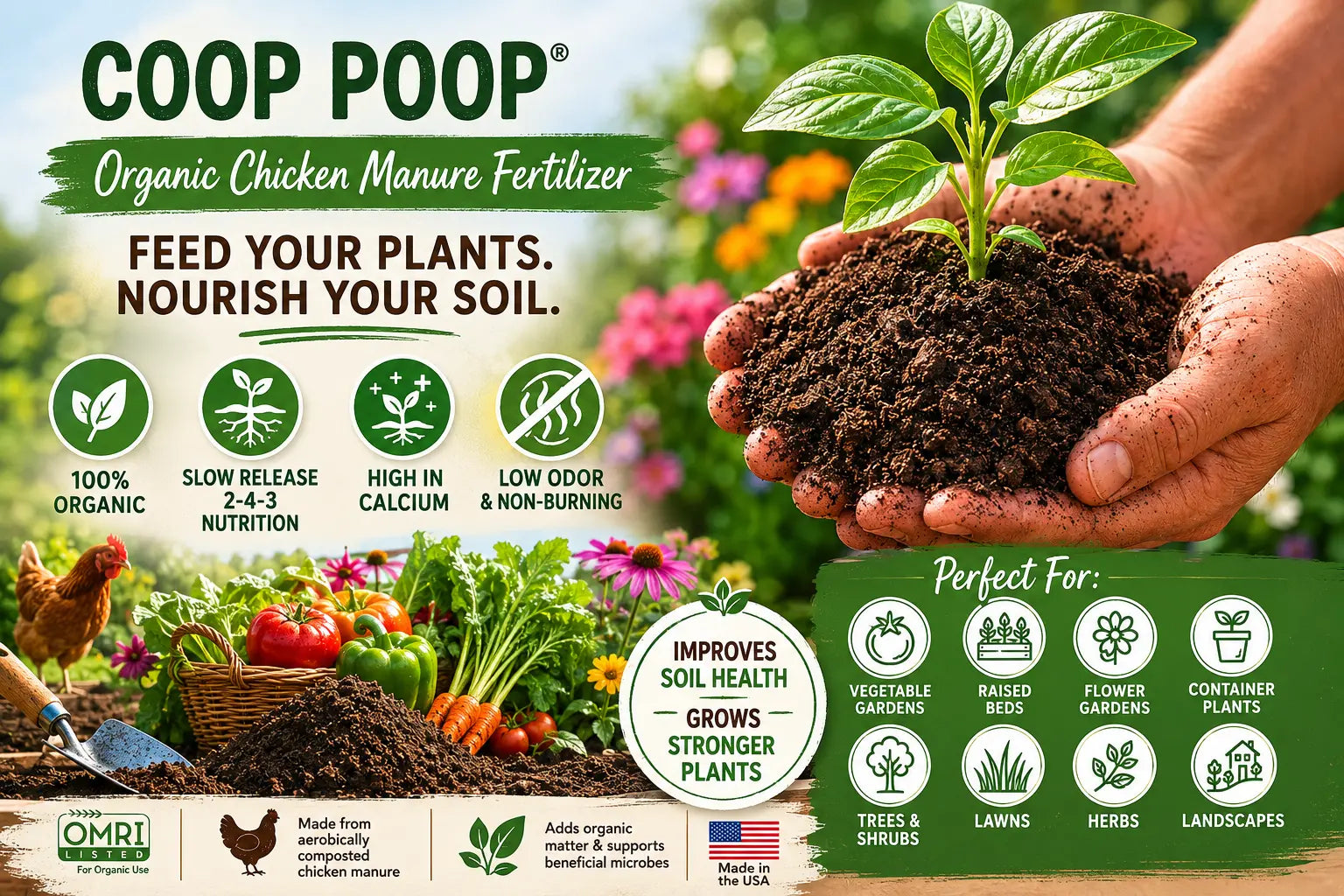 Coop Poop Organic Chicken Manure Fertilizer