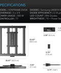 Copy of AC Infinity IONFRAME EVO4, Samsung LM301H EVO Commercial LED Grow Light 3x3, 300W