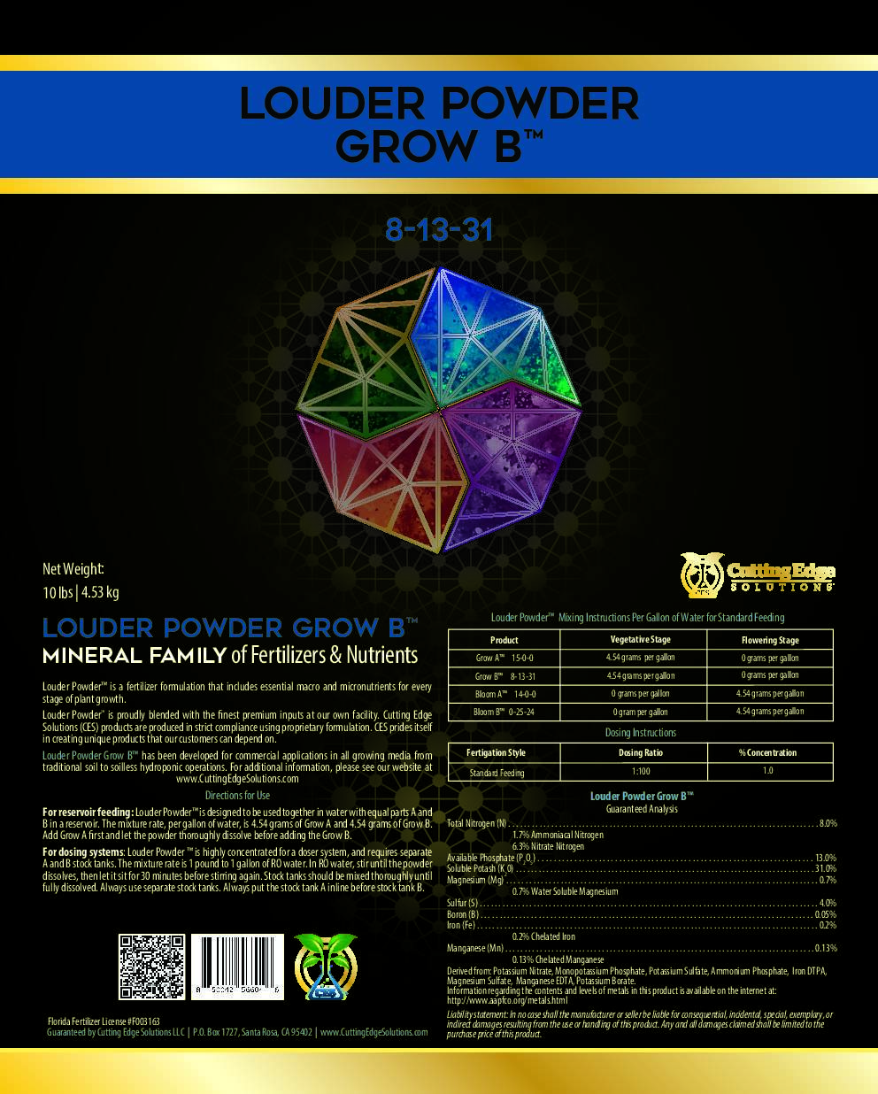 Cutting Edge Solutions LOUDER POWDER GROW B