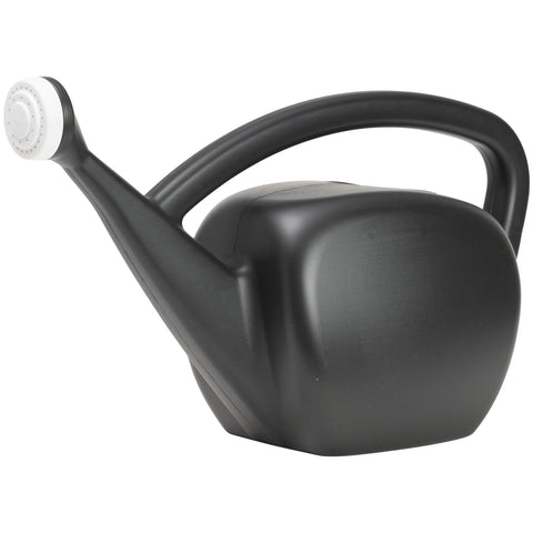 Deluxe MidMod Black Watering Can, 2 gal