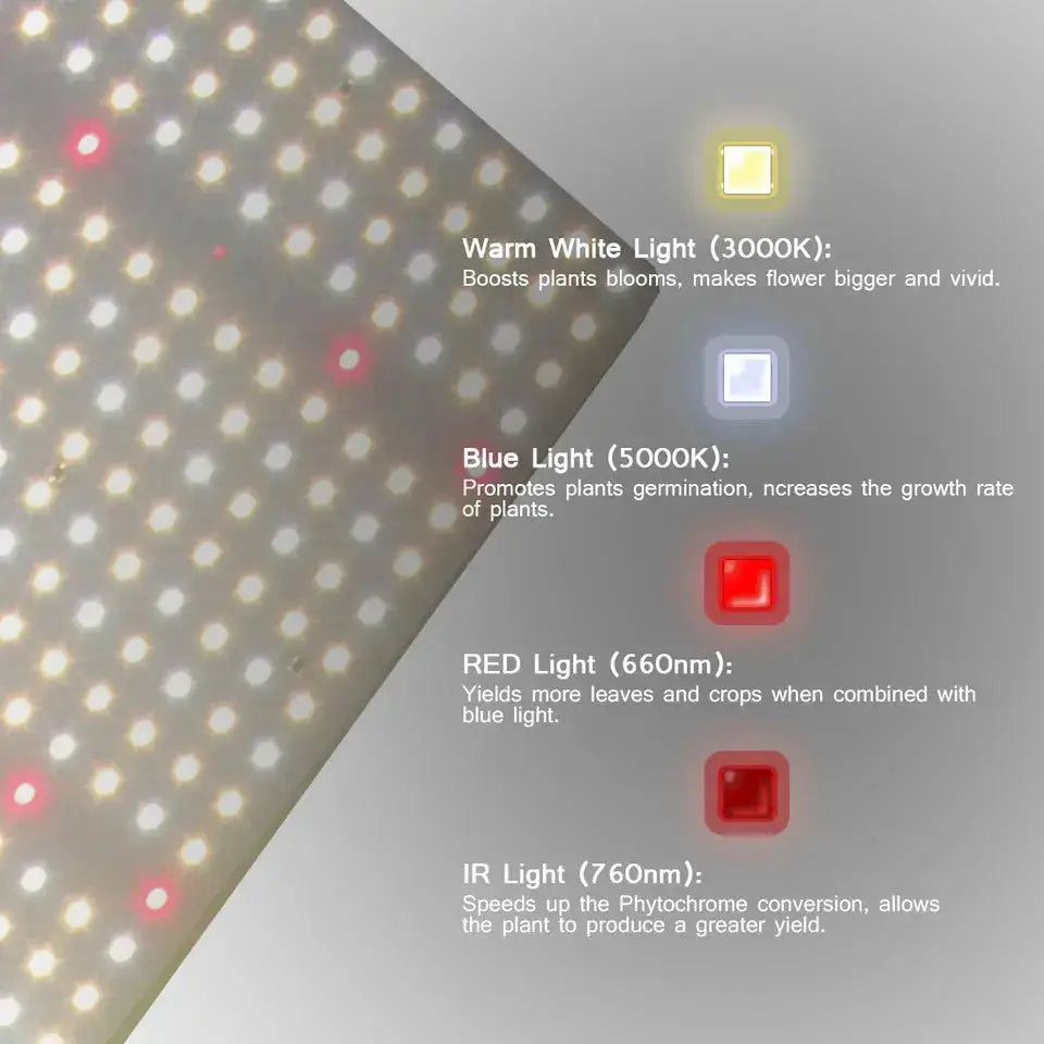 MEGAPHOTON LED Grow Light Full Spectrum/2.5umol/Dimmable, 200W