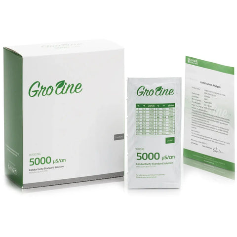GroLine 5000 uS/cm Conductivity Standard Sachets, 20 mL