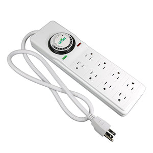 Grow1 8 Way Power Strip 120V Mechanical Timer