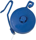 Close-up of blue Grow1 retractable yo-yo plant support with stopper