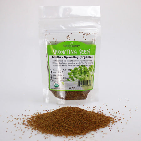 Handy Pantry Alfalfa | Organic Microgreens Sprouting Seeds
