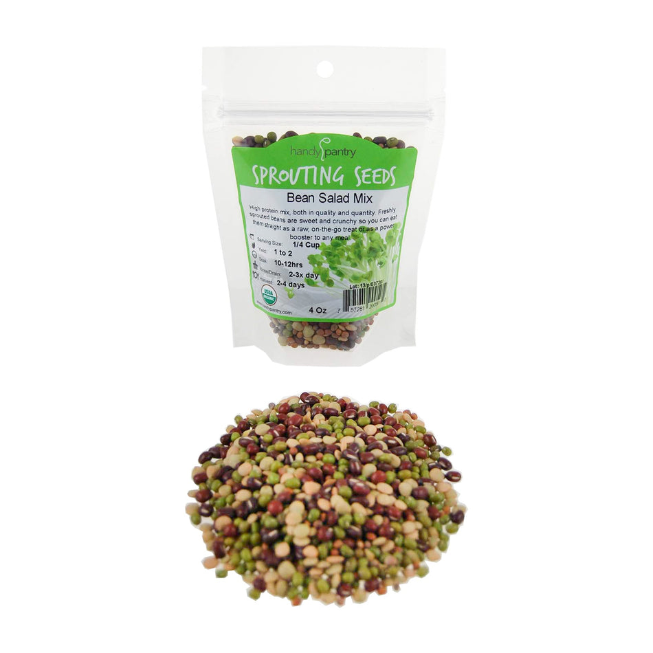 Handy Pantry Bean Salad Mix | Organic Microgreens Sprouting Seeds