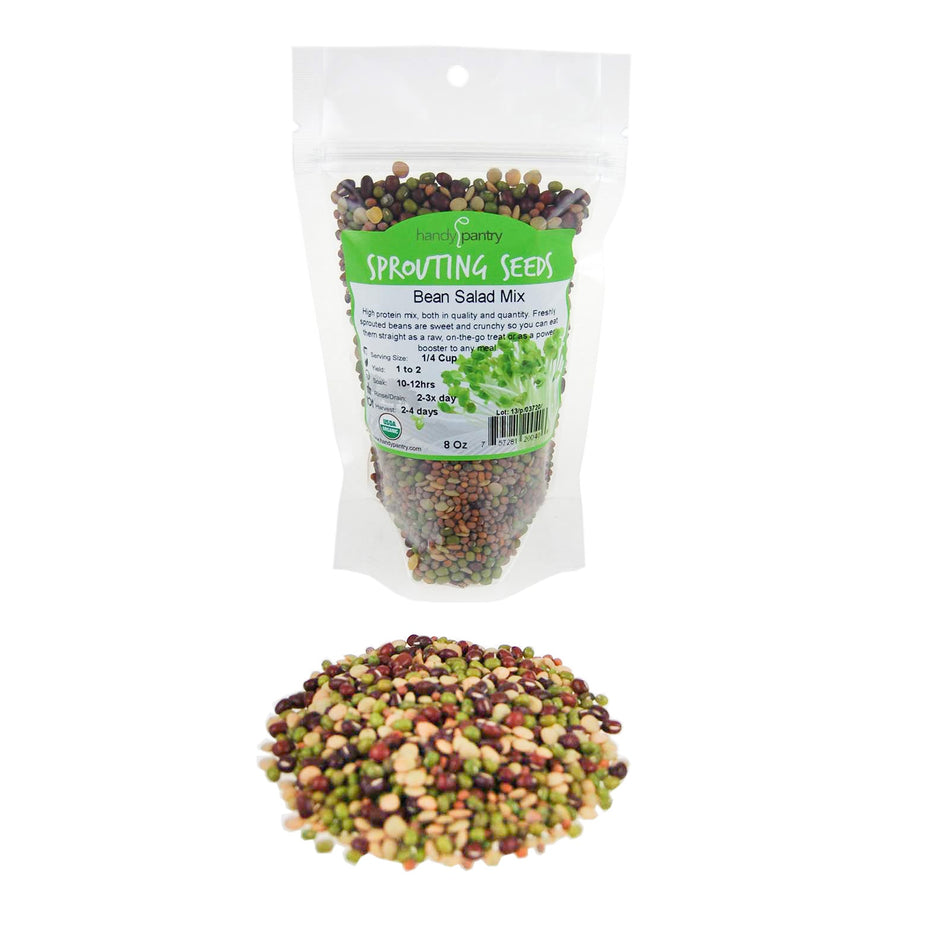 Handy Pantry Bean Salad Mix | Organic Microgreens Sprouting Seeds