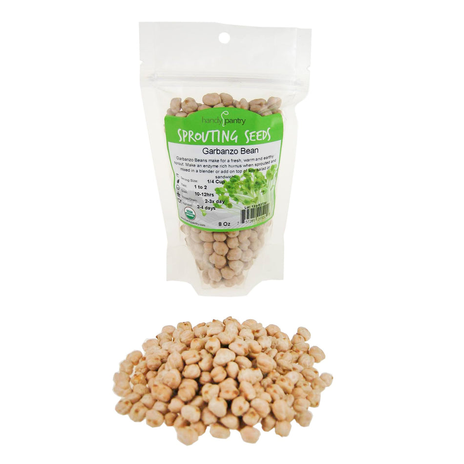 Handy Pantry Garbanzo | Organic Microgreens Sprouting Seeds