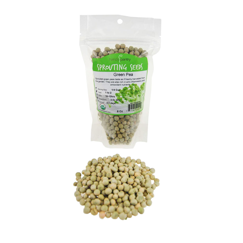 Handy Pantry Green Pea | Organic Microgreens Sprouting Seeds