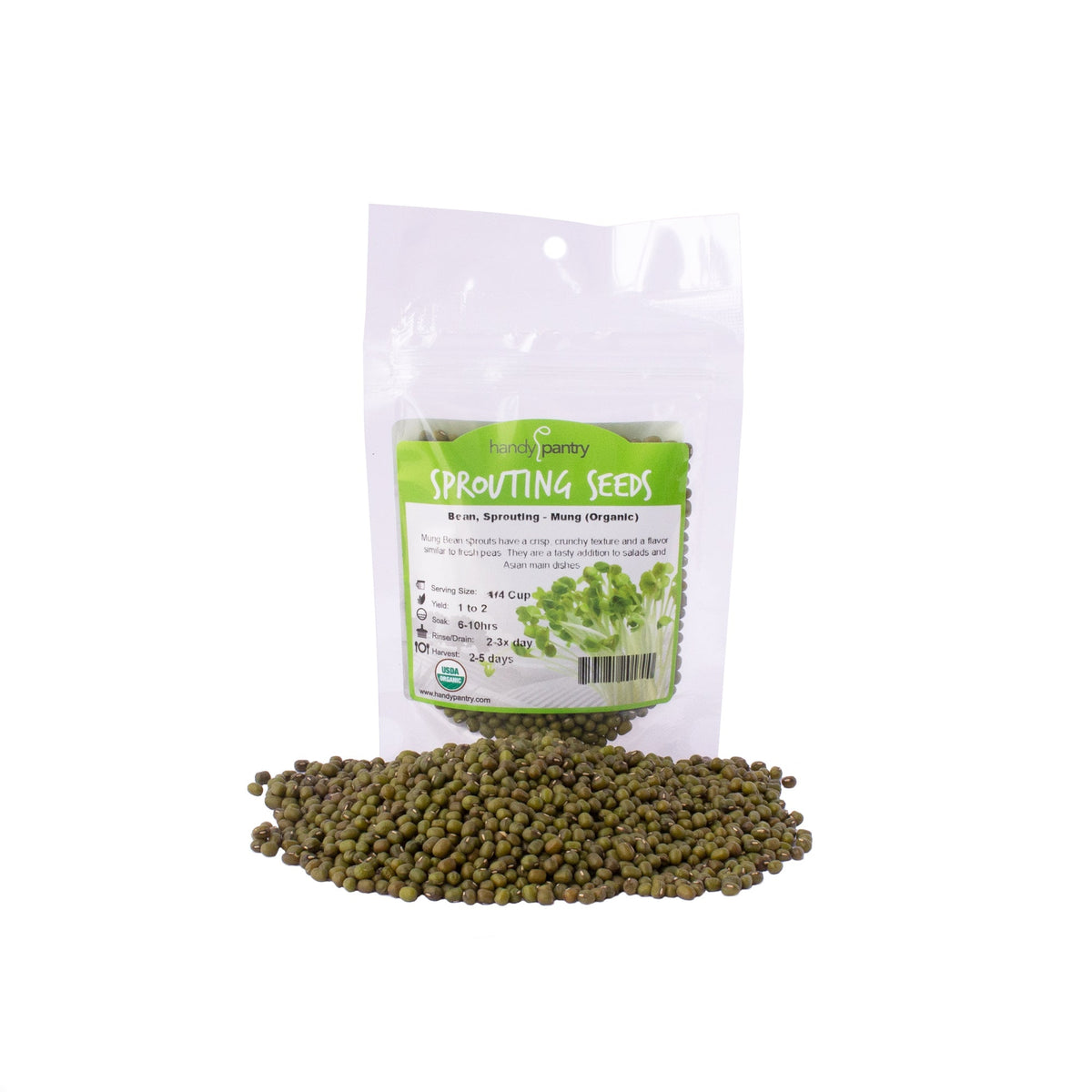 micro garden seeds Handy Pantry Mung Bean | Organic Microgreens Sprouting Seeds