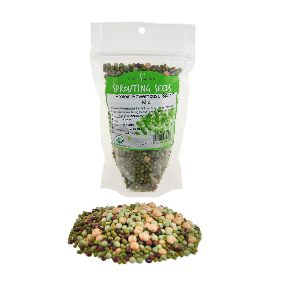 Handy Pantry Protein Powerhouse Mix | Organic Microgreens Sprouting Seeds