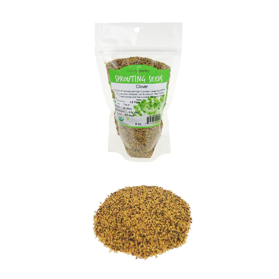 Handy Pantry Red Clover | Organic Microgreens Sprouting Seeds