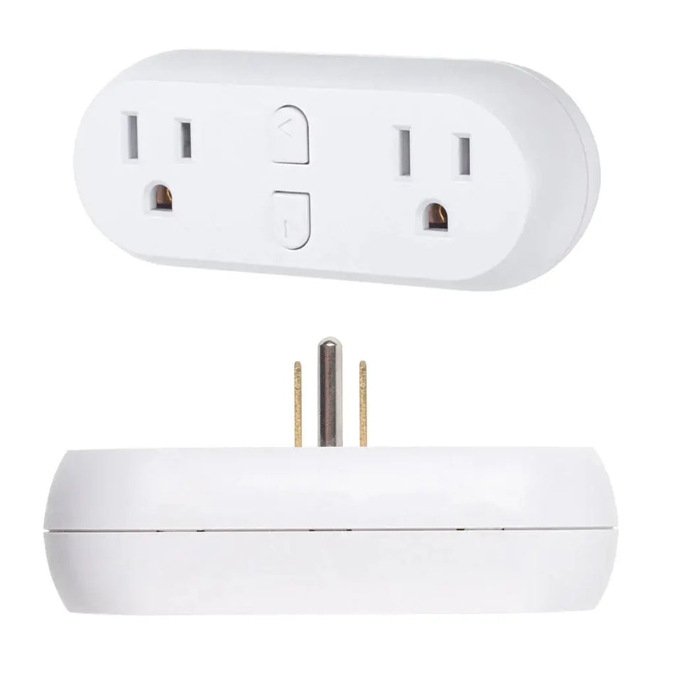 Hort2O Dual Outlet Wi-Fi Smart Plug Dual Outlet Timer, 120Vac