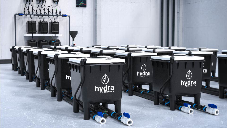 HydraMax 10 Bucket, 2 Row Professional RDWC System