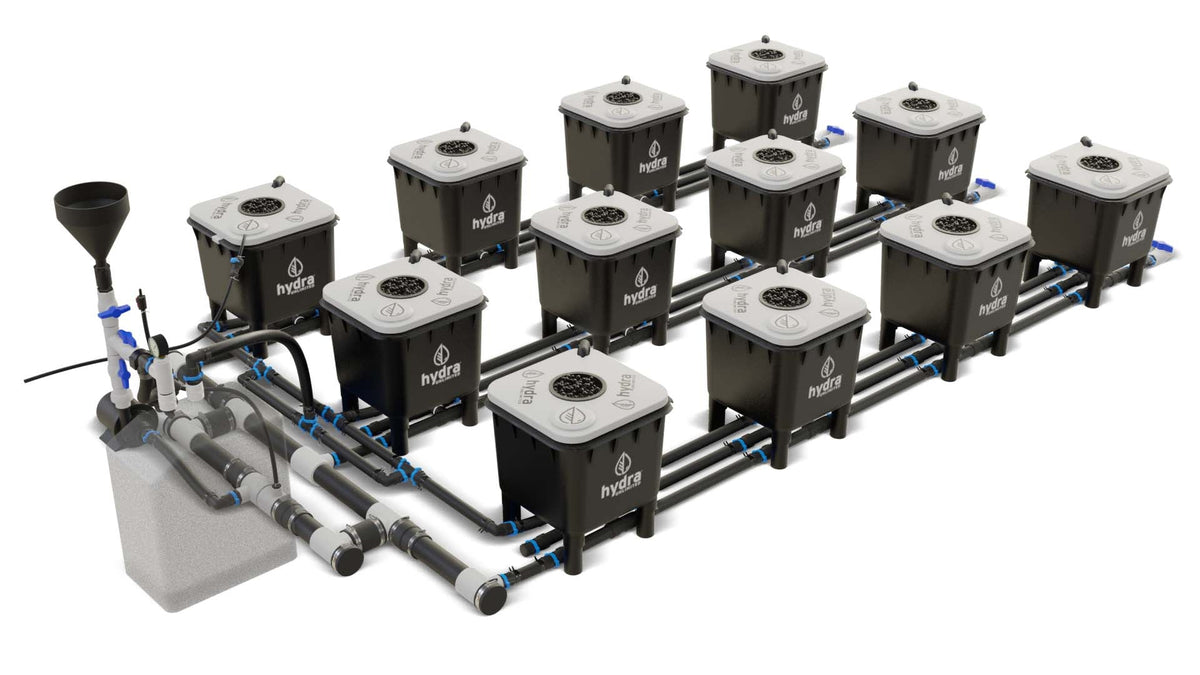 HydraMax 12 Bucket, 3 Row Professional RDWC System