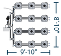 HydraMax 12 Bucket, 4 Row Professional RDWC System