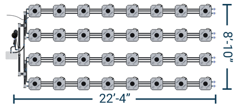 HydraMax 32 Bucket, 4 Row Professional RDWC System