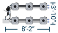 HydraMax 6 Bucket, 2 Row Professional RDWC System