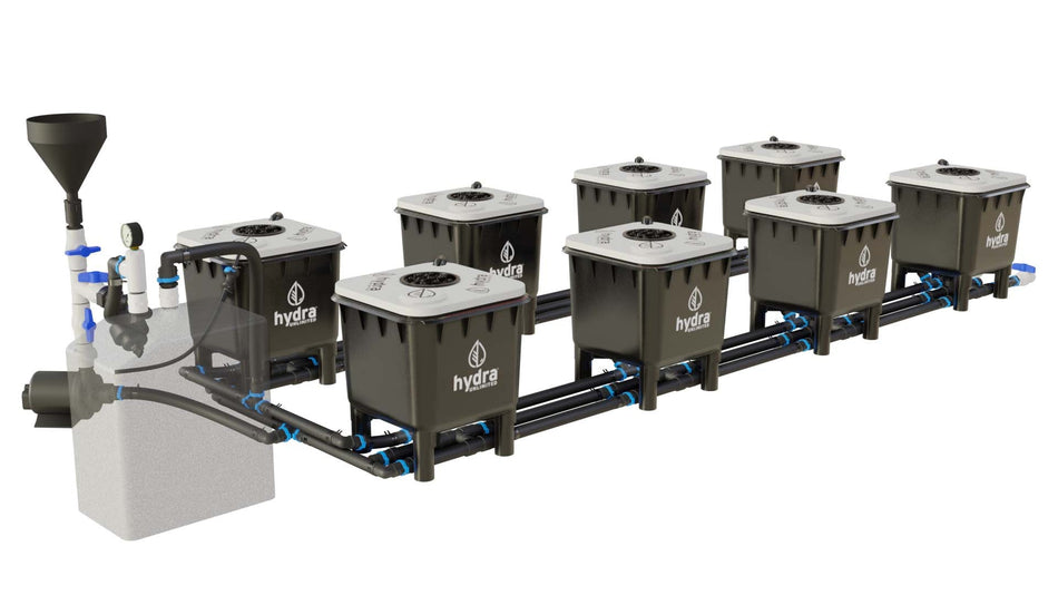 HydraMax 8 Bucket, 2 Row Professional RDWC System